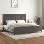 vidaXL Estructura cama con cabecero terciopelo gris oscuro 200x200 cm vidaXL Estructura cama con cabecero terciopelo gris oscuro 200x200 cm