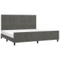 vidaXL Estructura cama con cabecero terciopelo gris oscuro 200x200 cm vidaXL Estructura cama con cabecero terciopelo gris oscuro 200x200 cm