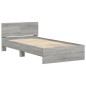 vidaXL Cama con cabecero madera de ingeniería gris Sonoma 100x200 cm vidaXL Cama con cabecero madera de ingeniería gris Sonoma 100x200 cm