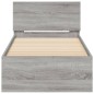vidaXL Cama con cabecero madera de ingeniería gris Sonoma 90x200 cm vidaXL Cama con cabecero madera de ingeniería gris Sonoma 90x200 cm