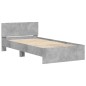 vidaXL Cama con cabecero madera de ingeniería gris hormigón 100x200 cm vidaXL Cama con cabecero madera de ingeniería gris hormigón 100x200 cm