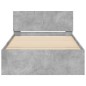 vidaXL Cama con cabecero madera de ingeniería gris hormigón 100x200 cm vidaXL Cama con cabecero madera de ingeniería gris hormigón 100x200 cm