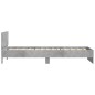 vidaXL Cama con cabecero madera de ingeniería gris hormigón 100x200 cm vidaXL Cama con cabecero madera de ingeniería gris hormigón 100x200 cm