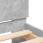 vidaXL Cama con cabecero madera de ingeniería gris hormigón 90x190 cm vidaXL Cama con cabecero madera de ingeniería gris hormigón 90x190 cm