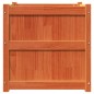 vidaXL Jardineras de exterior 2 uds madera maciza de pino marrón cera vidaXL Jardineras de exterior 2 uds madera maciza de pino marrón cera