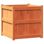 vidaXL Jardineras de exterior 2 uds madera maciza de pino marrón cera vidaXL Jardineras de exterior 2 uds madera maciza de pino marrón cera