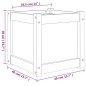 vidaXL Jardinera exterior madera maciza pino marrón cera 40x40x40 cm