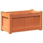 vidaXL Jardinera exterior madera maciza pino marrón cera 60x31x31 cm vidaXL Jardinera exterior madera maciza pino marrón cera 60x31x31 cm