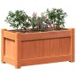 vidaXL Jardinera exterior madera maciza pino marrón cera 60x31x31 cm vidaXL Jardinera exterior madera maciza pino marrón cera 60x31x31 cm