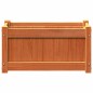 vidaXL Jardinera exterior madera maciza pino marrón cera 60x31x31 cm vidaXL Jardinera exterior madera maciza pino marrón cera 60x31x31 cm