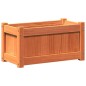 vidaXL Jardinera exterior madera maciza pino marrón cera 60x31x31 cm vidaXL Jardinera exterior madera maciza pino marrón cera 60x31x31 cm