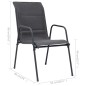 vidaXL Juego de comedor de jardín 5 piezas acero gris antracita vidaXL Juego de comedor de jardín 5 piezas acero gris antracita