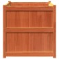 vidaXL Jardinera exterior madera maciza pino marrón cera 70x70x70 cm