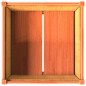 vidaXL Jardinera exterior madera maciza pino marrón cera 70x70x70 cm