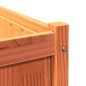 vidaXL Jardinera exterior madera maciza pino marrón cera 70x70x70 cm