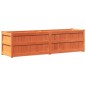 vidaXL Jardinera exterior madera maciza pino marrón cera 180x50x50cm