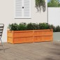 vidaXL Jardinera exterior madera maciza pino marrón cera 180x50x50cm