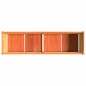 vidaXL Jardinera exterior madera maciza pino marrón cera 180x50x50cm