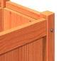 vidaXL Jardineras con patas 2 uds madera maciza de pino marrón cera vidaXL Jardineras con patas 2 uds madera maciza de pino marrón cera