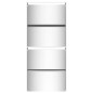 vidaXL Mueble zapatero con espejo 4 niveles blanco brillo 63x17x134 cm vidaXL Mueble zapatero con espejo 4 niveles blanco brillo 63x17x134 cm