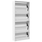 vidaXL Mueble zapatero con espejo 4 niveles blanco brillo 63x17x134 cm vidaXL Mueble zapatero con espejo 4 niveles blanco brillo 63x17x134 cm