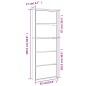 vidaXL Mueble zapatero y espejo 5 niveles roble ahumado 63x17x169,5 cm