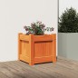 vidaXL Jardinera exterior madera maciza pino marrón cera 31x31x31 cm vidaXL Jardinera exterior madera maciza pino marrón cera 31x31x31 cm