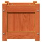 vidaXL Jardinera exterior madera maciza pino marrón cera 31x31x31 cm vidaXL Jardinera exterior madera maciza pino marrón cera 31x31x31 cm