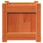 vidaXL Jardinera exterior madera maciza pino marrón cera 31x31x31 cm vidaXL Jardinera exterior madera maciza pino marrón cera 31x31x31 cm