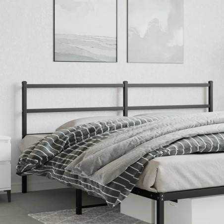 vidaXL Cabecero de metal negro 180 cm