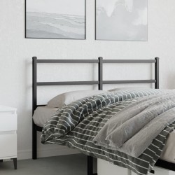 vidaXL Cabecero de metal negro 140 cm