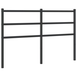 vidaXL Cabecero de metal negro 140 cm