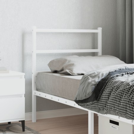 vidaXL Cabecero de metal blanco 80 cm