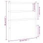 vidaXL Cabecero de metal blanco 80 cm vidaXL Cabecero de metal blanco 80 cm