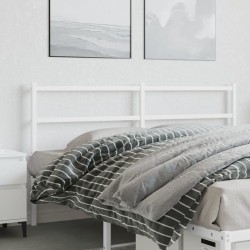 vidaXL Cabecero de metal blanco 150 cm