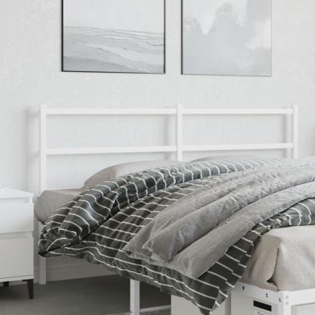 vidaXL Cabecero de metal blanco 150 cm