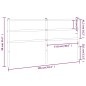 vidaXL Cabecero de metal blanco 150 cm vidaXL Cabecero de metal blanco 150 cm