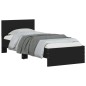 vidaXL Estructura cama con cabecero madera ingeniería negra 75x190 cm vidaXL Estructura cama con cabecero madera ingeniería negra 75x190 cm