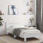 vidaXL Estructura de cama con cabecero y luces LED blanco 75x190 cm vidaXL Estructura de cama con cabecero y luces LED blanco 75x190 cm