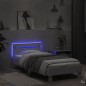 vidaXL Estructura de cama con cabecero y luces LED blanco 75x190 cm vidaXL Estructura de cama con cabecero y luces LED blanco 75x190 cm