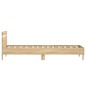 vidaXL Estructura de cama cabecero luces LED roble Sonoma 75x190 cm