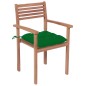 vidaXL Sillas apilables de jardín 6 uds madera de teca con cojines vidaXL Sillas apilables de jardín 6 uds madera de teca con cojines