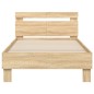 vidaXL Estructura de cama cabecero luces LED roble Sonoma 100x200 cm