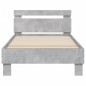 vidaXL Estructura de cama cabecero luces LED gris hormigón 90x190 cm vidaXL Estructura de cama cabecero luces LED gris hormigón 90x190 cm