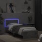 vidaXL Estructura de cama cabecero luces LED gris hormigón 90x200 cm vidaXL Estructura de cama cabecero luces LED gris hormigón 90x200 cm