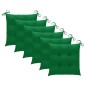 vidaXL Sillas apilables de jardín 6 uds madera de teca con cojines vidaXL Sillas apilables de jardín 6 uds madera de teca con cojines