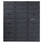 vidaXL Kit de cajas de almacenaje 103 pzas paneles de pared rojo/negro vidaXL Kit de cajas de almacenaje 103 pzas paneles de pared rojo/negro