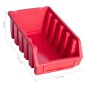 vidaXL Kit de cajas de almacenaje 103 pzas paneles de pared rojo/negro vidaXL Kit de cajas de almacenaje 103 pzas paneles de pared rojo/negro