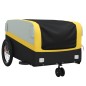 vidaXL Remolque para bicicleta hierro negro y amarillo 45 kg vidaXL Remolque para bicicleta hierro negro y amarillo 45 kg