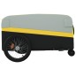 vidaXL Remolque para bicicleta hierro negro y amarillo 45 kg vidaXL Remolque para bicicleta hierro negro y amarillo 45 kg